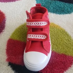 Red little boys shoes